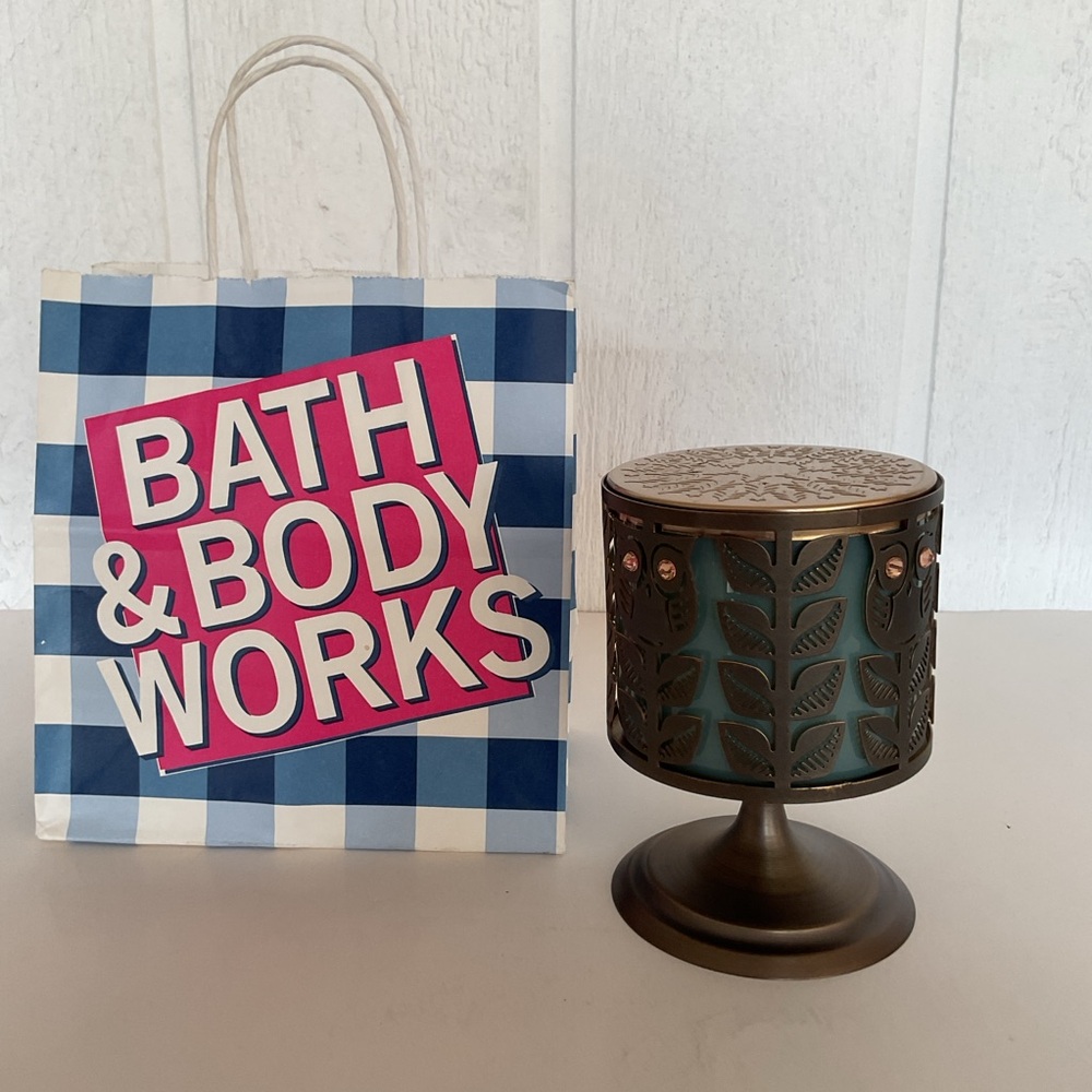 Bath and Body Works Bronze Owl Candleholder